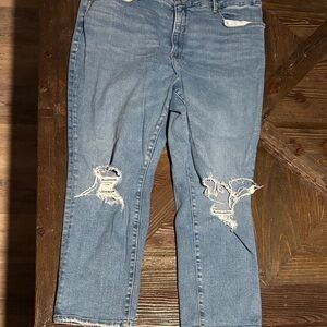 Good American Blue Straight Leg Jeans